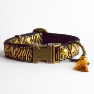 Halsband Go wild! tijger zwart goud