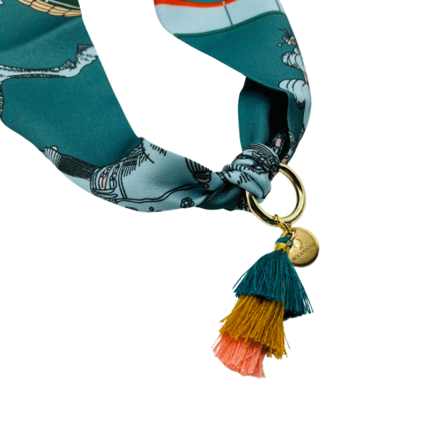 Bandana sjaal green-light blue-light brown - Afbeelding 2