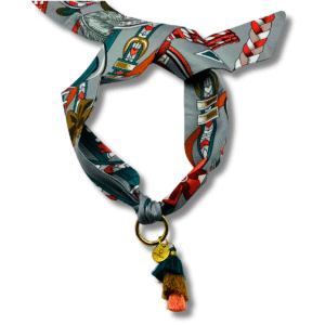 Bandana sjaal Grey-teal green-light red