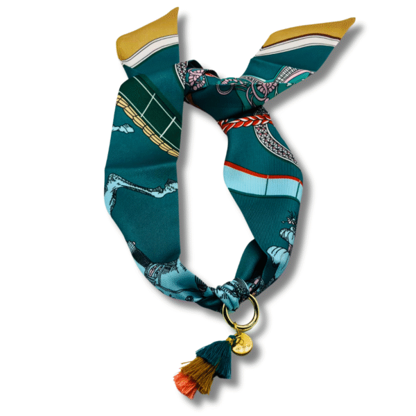 Bandana sjaal green-light blue-light brown