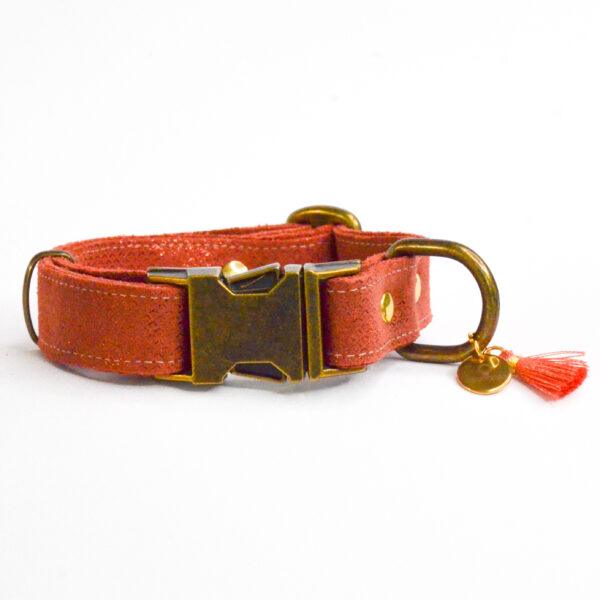 Leren halsband Bella Rosa